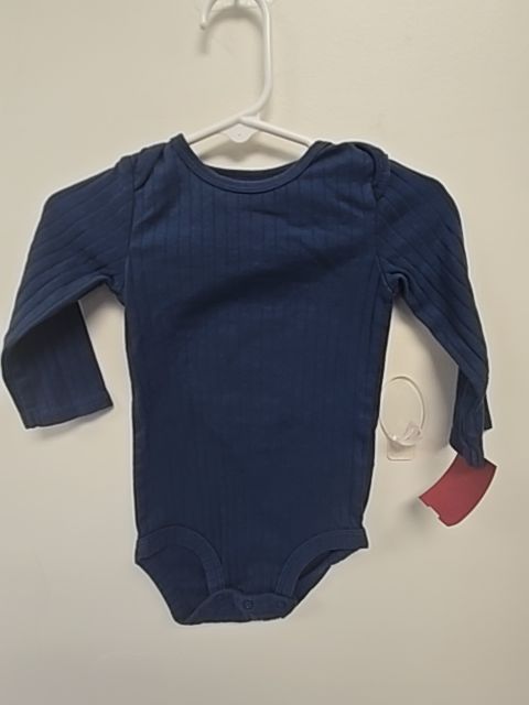 Navy Carters Longsleeve Onesie, 6M B