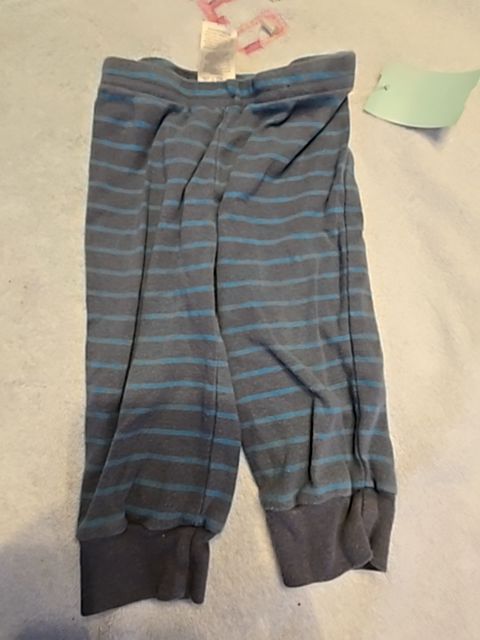 grey/blue Child of Mine Striped Joggers, 3-6M B