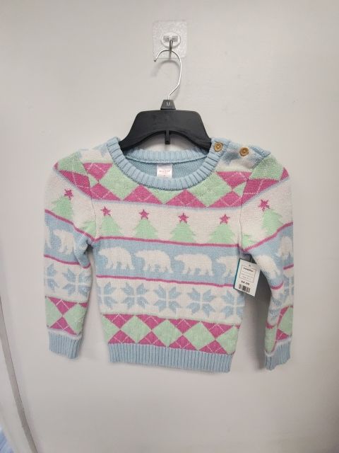 Blue/Pink/Green/White Holiday Time Sweater, 5T G