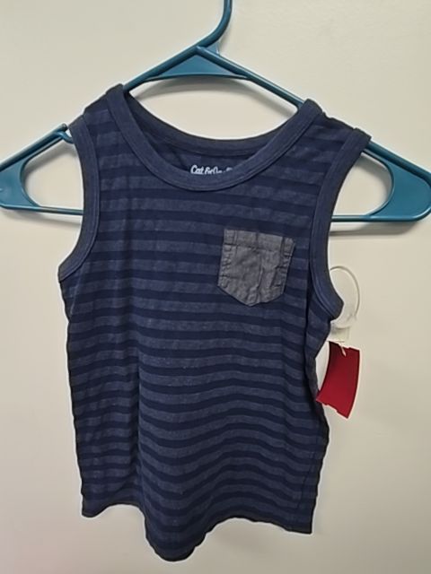 Navy Striped Cat & Jack Tank Top, 5T B