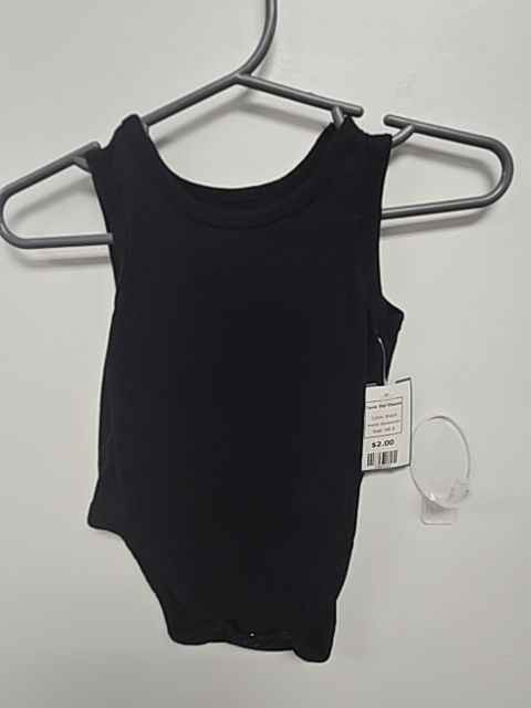 Black Garanimals Tank Top Onesie, NB B