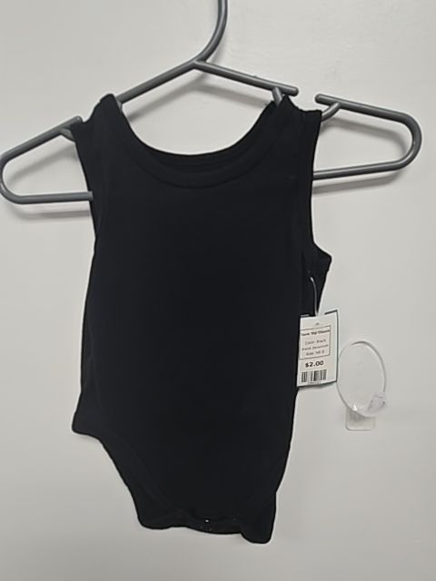 Black Garanimals Tank Top Onesie, NB B
