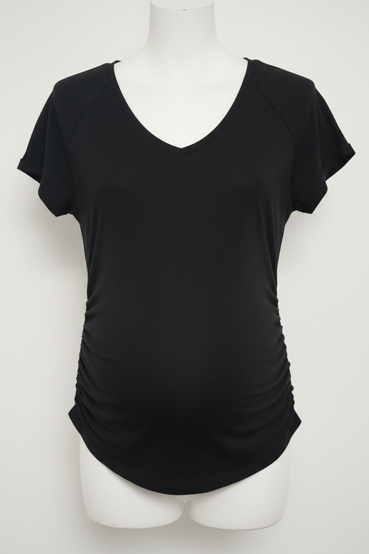 Black Isabel Maternity Maternity Shirt, Large