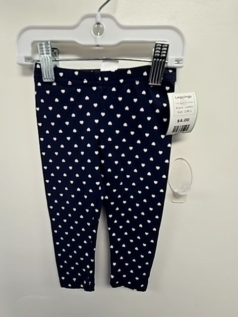 Navy/White Heart Carters Leggings, 12M G