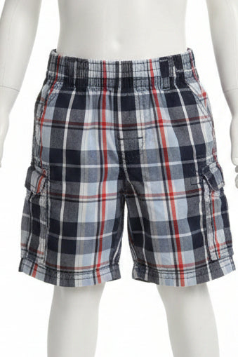 Red/Navy/White Plaid Garanimals Shorts, 3T B