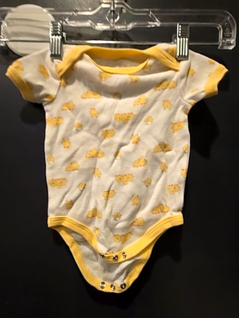 White/yellow Swiggles Chick onesie, 3M B