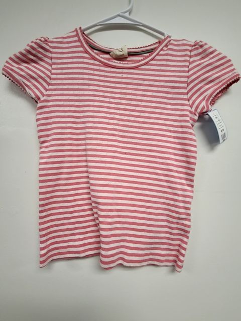 Pink/White Striped Mini Boden Shirt, 6 G