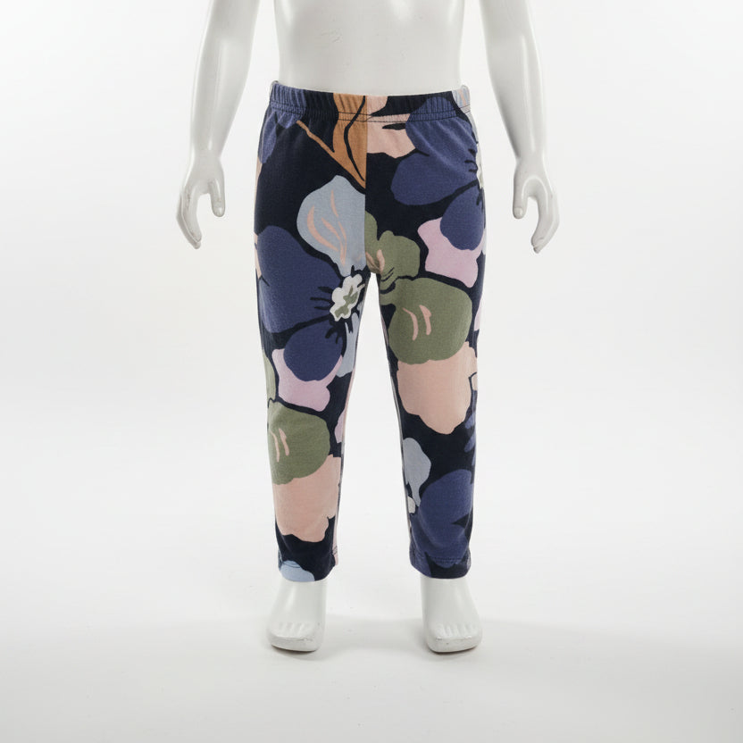 Navy Flower Carters Leggings, 6M G