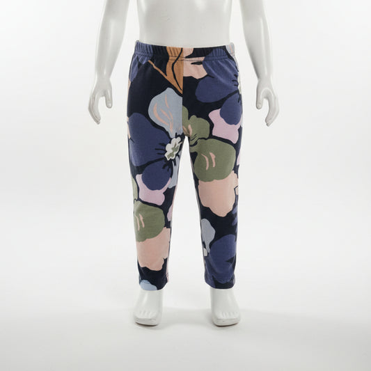 Navy Flower Carters Leggings, 6M G