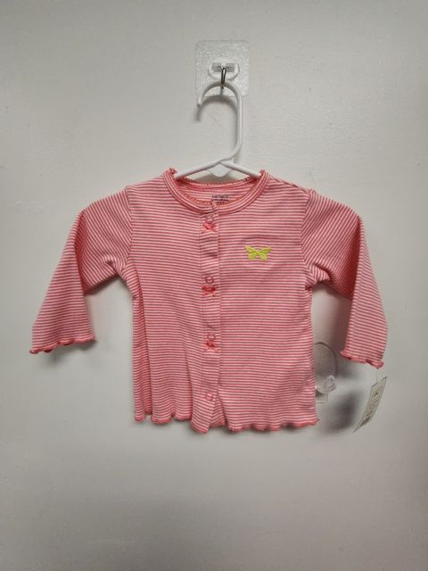 Pink/White Striped Carters Cardigan, 6M G