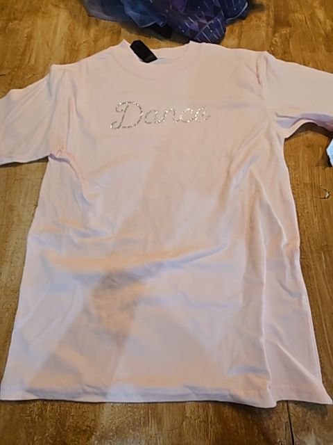 Pink/Silver Dance Hanes Shirt, 8 G