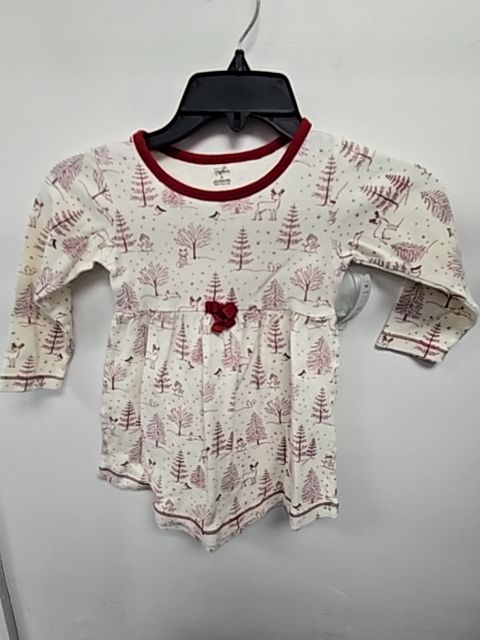 White/Red Touched By Nature Dress, 3T G