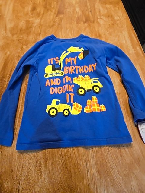 Blue Construction Childrens Place Longsleeve Shirt, 4T B