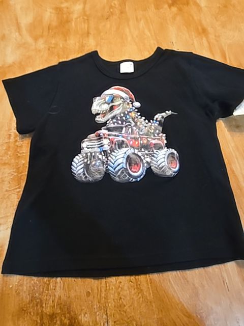 Black Christmas Dino Boutique Shirt, 4T B