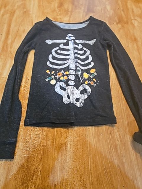 Grey Skeleton/Candy Trick Or Treat Sleep Pjs, 6 G