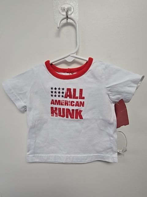 White/Red All American Hunk Small Wonders Shirt, NB B