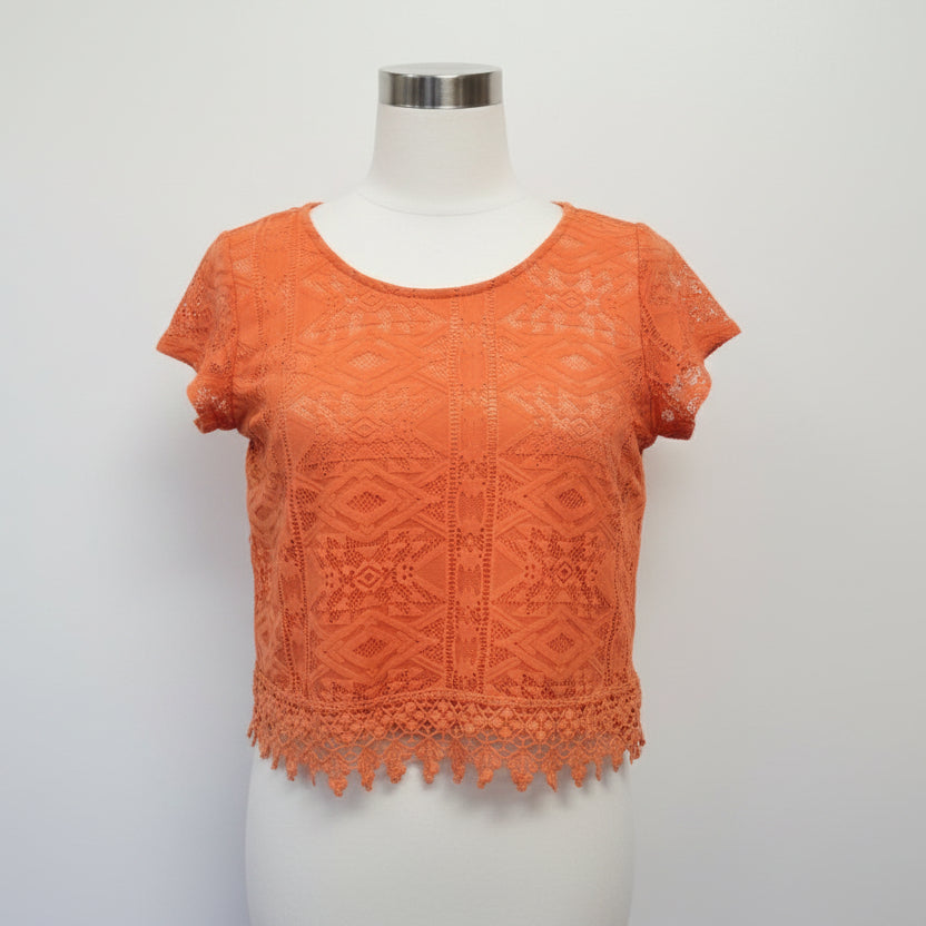Orange Sequin Hearts Shirt, 6 G