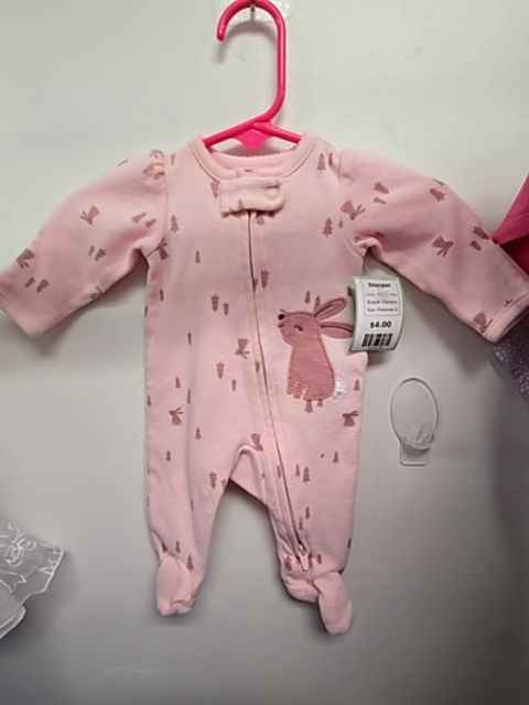 Pink Bunny Carters Sleeper, Preemie G