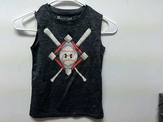 Grey Under Amour UA baseball tank top, 6 B