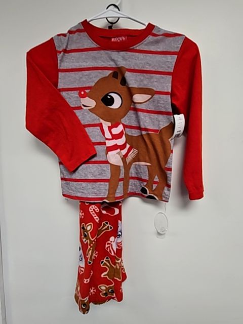 Red Rudolph The Red-Nosed Reindeer 2 Piece Christmas PJS, 6 B