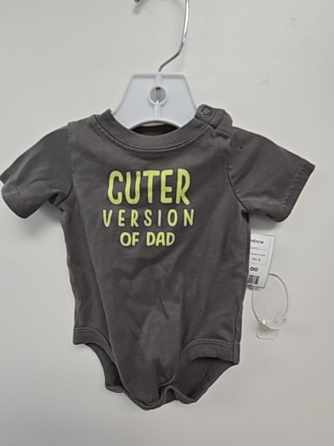 Grey Cuter Version Of Dad Garanimals Onesie, NB B