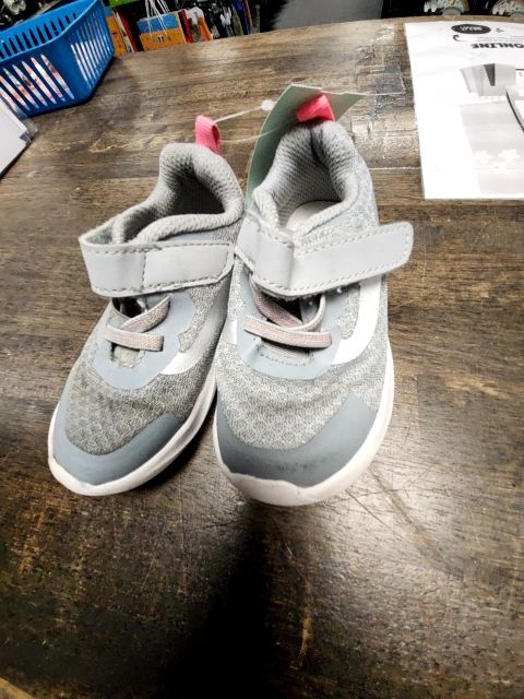 Grey/Pink Athletic Works Sneakers, 6C G
