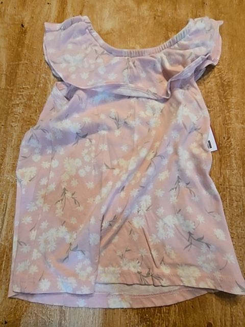 Pink/White Flowers Childrens Place Outfit, 5T G