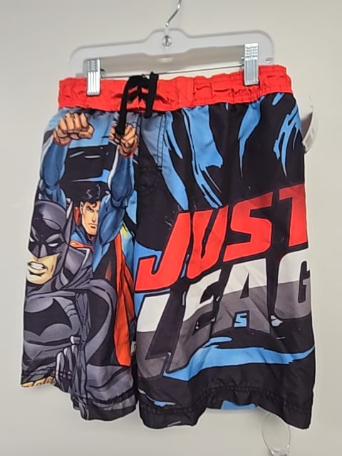 Blue/Black/Red Justice League Swim Trunks, 8 B