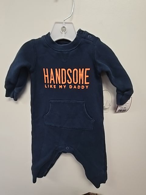 Navy Handsome Like My Daddy Carters Pant One Piece, 6M B