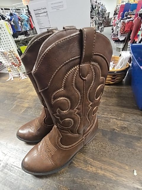 Brown Cat & Jack Cowgirl Boots, 13Y G