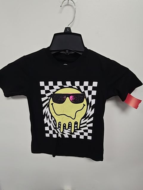 Black/White/Yellow Smiley Face Wonder Nation Shirt, 4T B