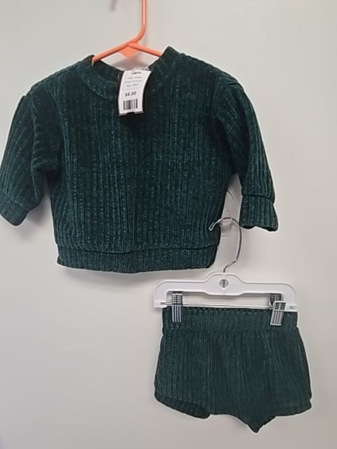 Green Cat & Jack Outfit, 6M B