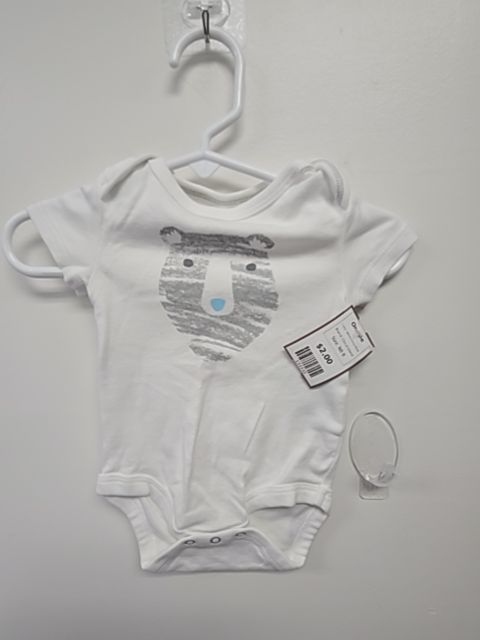 White/Grey Bear Cloud Island Onesie, NB B