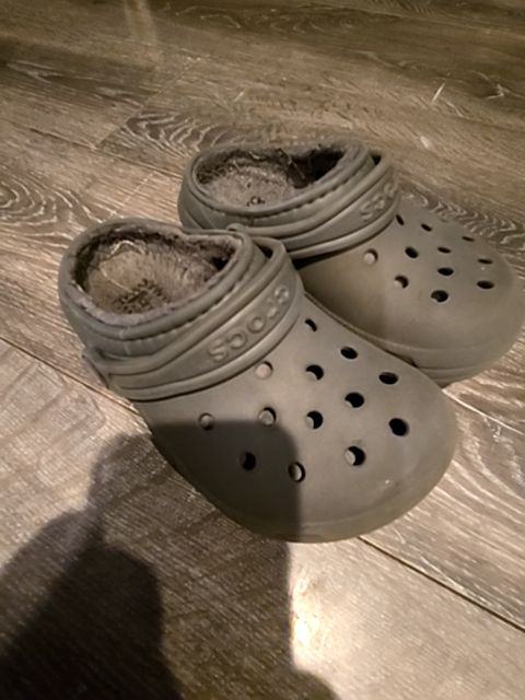 Grey Crocs Crocs fur lined, 10