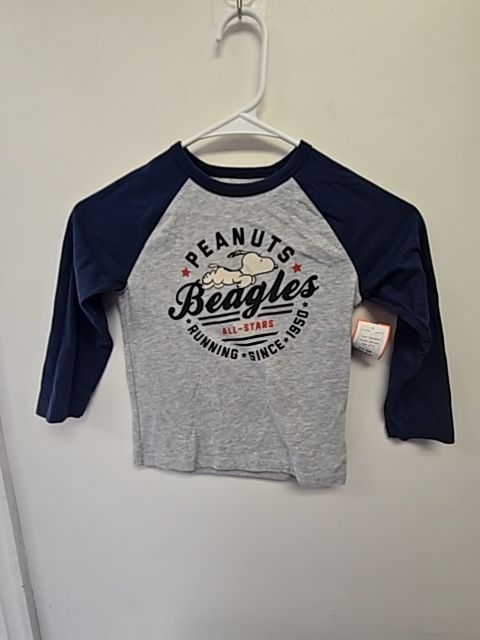 Grey/Blue 365 kids Long Sleeve Snoopy Tshirt, 4T B