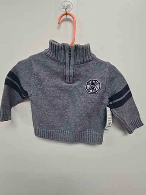 Grey OshKosh 1/4 Zip, 6M B