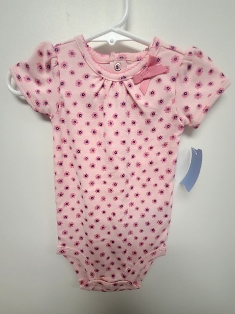 Pink Flower Carters Onesie, 3M G