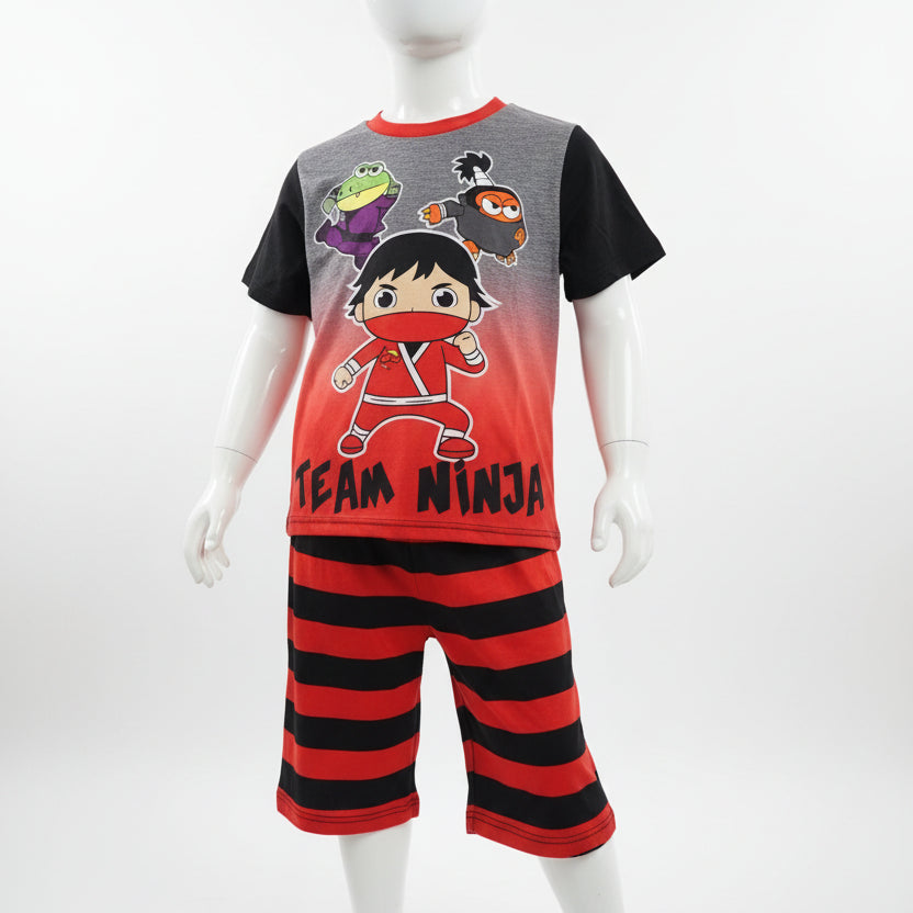 Red/Black/Grey Ryans World Pjs, 6 B