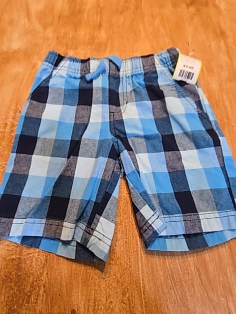Blue/Navy Plaid Circo Shorts, 4T B