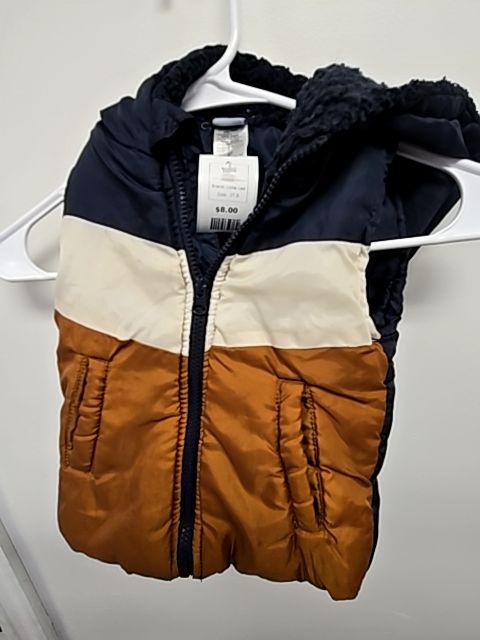 Navy/Cream/Brown Little Lad Vest, 3T B