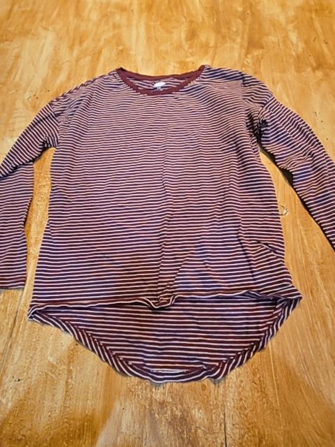 Burgandy/White Striped Old Navy Longsleeve Shirt, 8 G