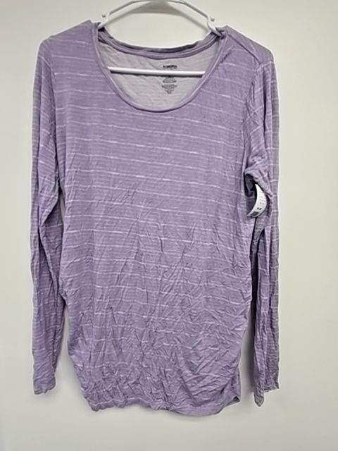 Purple Sonoma Maternity Longsleeve Shirt, Large