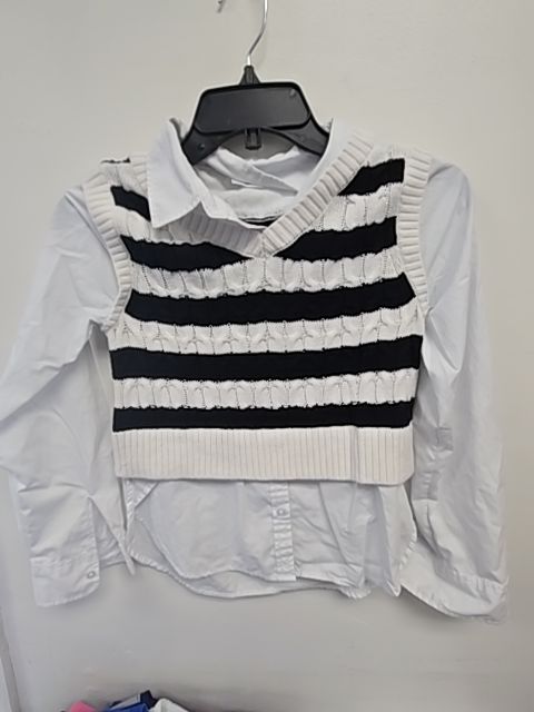 White/Black Abercrombie Kids Longsleeve Shirt, 12 G