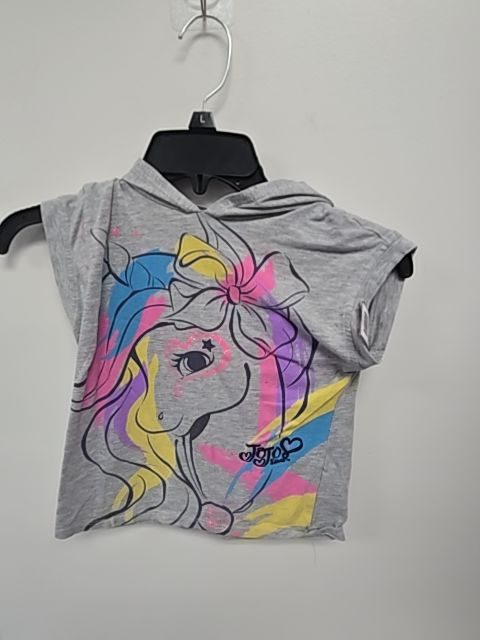 Grey/Colorful Unicorn Jojo Siwa Hooded Shirt, 6 G