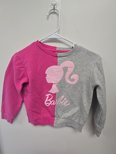 Pink/Grey Barbie Longsleeve Shirt, 4T G