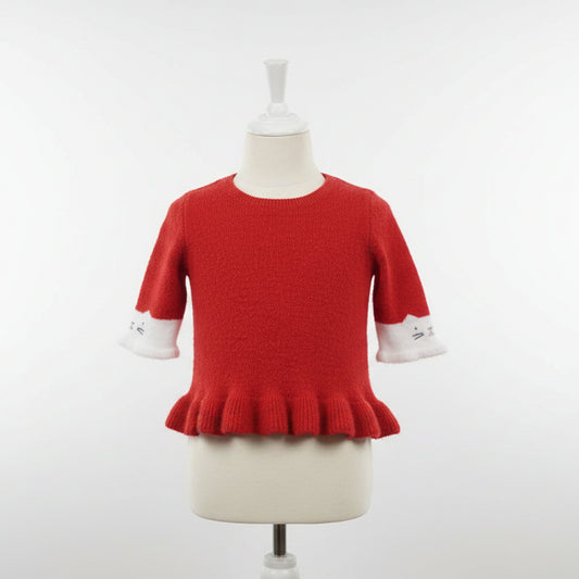 Red/White Carters Longsleeve Shirt, 6M G