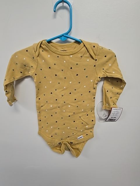 Yellow Gerber Longsleeve Onesie, 6M B