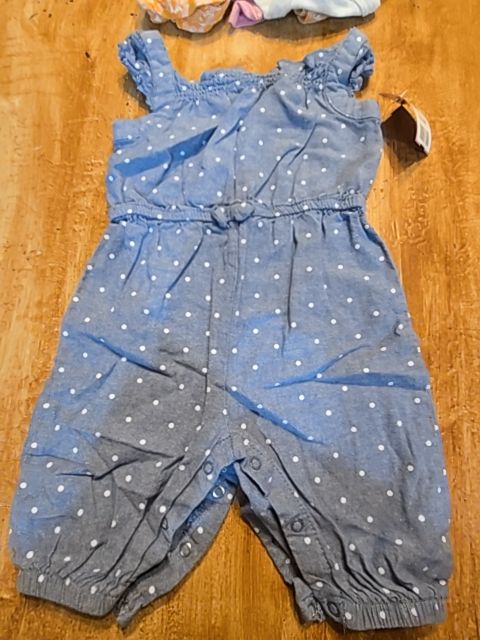 Denim/White Polka Dot Healthtex Pant One Piece, 3M G