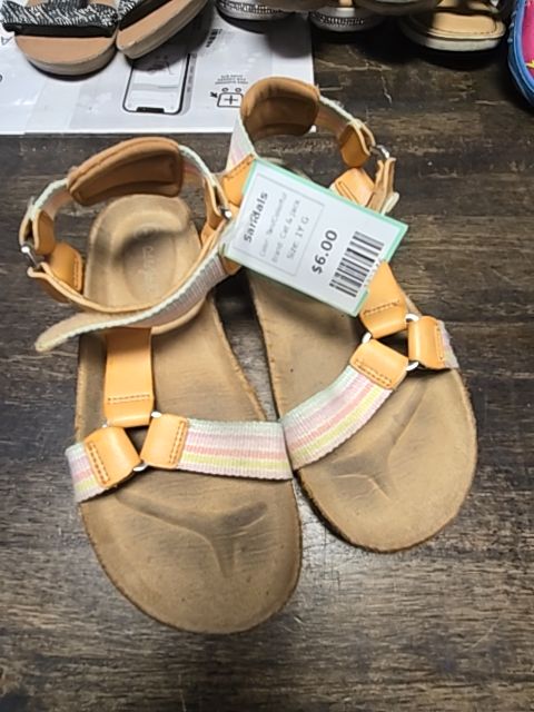 Tan/Colorful Cat & Jack Sandals, 1Y G
