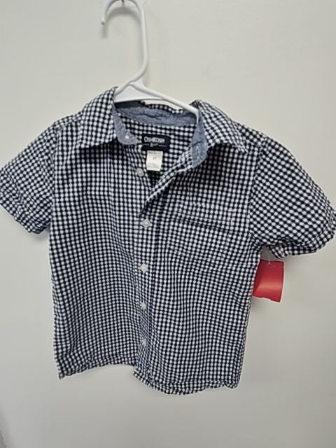 Navy/White Plaid OshKosh Button Up, 5T B